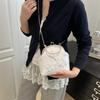 Bolsa Mariposa de Encaje 2025 Nueva Mori Chica Dulce Elegante Versátil Bolso de Mano Cadena Bolso Cuadrado Pequeño Trendy