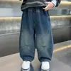 Jeans para niño primavera y otoño 2026 modelo nuevo, ropa de otoño para niños, pantalones de trabajo rectos para niño de otoño
