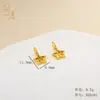 Jane Yue Chapado en Cobre Dorado Hielo Hielo Colgante Estrella Pentagonal Moneda Cobre Artesanía CNC Flash Collar Pulsera Accesorios
