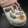 Supermercado Mesmo Estilo Espessado Etiqueta de Código de Barras Furo para Impressão Acessórios DIY para Sapatos Flor de Sapato de Borracha Macia Fivela de Sapato Enfeites