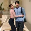 Dropshipping Trajes de Baño para Hombre y Mujer, Dos Piezas Manga Larga Estilo Deportivo, Oculta Barriga y Adelgazante, Trajes de Baño para Parejas Japoneses y Coreanos al por Mayor