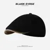 Gorra Retro Estilo Británico para Mujer, Boina Versátil para Primavera y Otoño, Moda de Sombrero Pequeño que Adelgaza la Cara, Tendencia para Circunferencia de Cabeza Grande