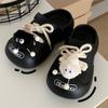 Hebilla para zapatos con forma de bola de carbón de peluche, divertida y bonita, para hacer tú mismo, con agujeros, accesorios con hebilla estéreo.