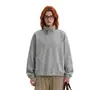 Sudadera con cremallera diagonal estilo americano de Amazon, cuello alto, para hombre y mujer, top de otoño holgado, corto, ancho, de manga larga, moderno