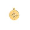 Espejo de acero inoxidable redondo hueco estrella de seis puntas accesorios de joyería DIY estrella meteorito forma colgante joyería colgante