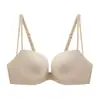 2240 Ropa Interior Femenina Simple Suave Sin Costuras, Sujetador Cómodo Sin Aros para Pechos Pequeños, Realza el Escote y Controla los Rollitos Laterales