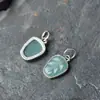 Accesorio Colgante de Calabaza de Jade Azul Natural Chapada en Cobre, Flor de Loto, Frijol de Cuatro Estaciones