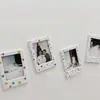 Marco de fotos mini Polaroid, magnético, imán personalizado para refrigerador, decoración creativa de tarjeta pequeña, adorno de escritorio calado, venta al por mayor