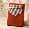 Kalimba de pulgar para principiantes, piano de dedo portátil de 17 tonos con núcleo de flor de durazno, instrumento de dedo