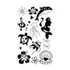 Nuevas pegatinas de tatuajes de purpurina creativas de bricolaje transfronterizas de Amazon para niños y adultos, Y2K Navidad Halloween