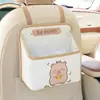 Organizador de respaldo de asiento de coche Blue Rain, temática de capibara, bolsa de almacenamiento para coche práctica y multifuncional