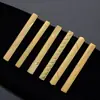 Direto da fábrica ouro masculino formal de negócios gravata curta clipe simples moda gravata clipe de ferro 5cm