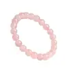 Pulsera de Cristal Rosa Natural, Cristal Rosa Tipo Hielo, Cuentas de Cristal Rosa, Cuentas Sueltas, Cuentas para Hilo, Pulsera para Hombres y Mujeres