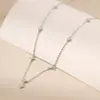 1 Pieza de Plata 925 Moda y Sencillez Circonita Artificial Colgante de Trébol de Cuatro Hojas Collar Caja de Regalo, Estilo Clásico Sencillo