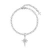 Conjunto de Pulsera y Collar de Plata de Ley 925 Más Vendido Transfronterizo, Lujo Ligero, Artesanía Exquisita, Conjunto Único de Pulsera de Trébol de Cuatro Hojas y Lazo para Mezclar y Combinar