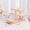 Estante de exhibición de almacenamiento de madera multicapa personalizado, estante decorativo para macetas, estante de almacenamiento de figuras para sala de estar, estante de madera para joyas
