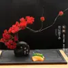Decoração de Apresentação de Pratos de Restaurante de Hotel com Flores e Plantas, Decoração de Bandeja de Sashimi e Frutos do Mar, Guarnição de Sushi Japonês, Enfeites Criativos