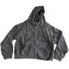 Moletom com capuz de fleece dupla face feminino, corte solto, com zíper, novo estilo outono/inverno, top casual e quente