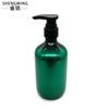 Frasco de Loção Pet Verde Alto Brilho Pescoço Longo 500ml Frasco Vazio de Shampoo de Alta Qualidade Frasco com Pump para Gel de Banho Frasco para Álcool em Gel
