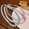 Collar de cuentas de dopamina de colores dulces para mujer, ligero, de lujo, regalo de novia, linda cadena de clavícula al por mayor