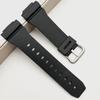 Adecuado para correa de repuesto de reloj electrónico para niños material PU negro correa de reloj deportivo de silicona una variedad de multitaalla