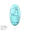 Cabujón Oval de Cristal Natural 15*30mm para Incrustación DIY en Collares Broches Accesorios de Fondo Plano Cabujón en Forma de Huevo de Piedra Semipreciosa