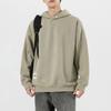 Sudadera con capucha de color sólido de peso pesado para hombre, nueva para otoño e invierno, holgada, versátil, simple, con bolsillo deportivo, sudadera con capucha para hombre