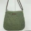 Bolsa Transversal de Palha de Ráfia Personalizada, Nova Bolsa Tecida Feita à Mão, Versátil de Grande Capacidade com Zíper para Férias na Praia para Mulheres