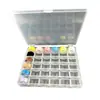 Caja transparente de 36 compartimentos para carretes caja de carretes 36 Piezas caja de carretes de calidad (excluyendo bobina)