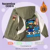 Chaqueta cortavientos con forro de polar para niños Roblox, Cortavientos con capucha de estampado de dibujos animados para niños mayores, Estilo invierno