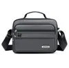 Mochila de color liso para negocios, gran capacidad, multicapa impermeable de tela Oxford para hombro y cruzada, bolsa casual de viaje de tela Oxford para hombre