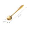 Cucharas de Souvenir de Acero Inoxidable con Mango Largo y Corto, Corazón Dorado, Flor de Rosa, Cuchara de Cerezo para Café y Postre, Exquisita para el Uso Diario