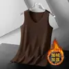 Chaleco térmico sin costuras transfronterizo para hombre, capa base de otoño e invierno, chaleco de ropa interior térmica sin mangas para hombre