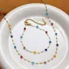 Joyería de Acero de Titanio Dongguan Transfronteriza Joyería de Acero Inoxidable No se Desvanece Collar Cuadrado de Zirconia para Mujer Joyería Venta Caliente Al por Mayor