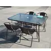 Conjunto de mesa e cadeiras de exterior com guarda-sol, conjunto de três peças de mesa e cadeiras de jardim ao ar livre para pátio, mesa dobrável de lazer para varanda externa de casa