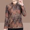 Camiseta básica de primavera y otoño para mamá, otoño 2024, nueva, adelgazante, estilo occidental, camisa pequeña, moda, top de manga larga