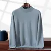 Nuevo Suéter de Cachemir con Cuello Alto Medio para Hombre Otoño/Invierno 2026, Engrosado, Lana Amigable con la Piel, Corte Holgado, Talla Grande, Suéter Base