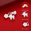 Accesorio Colgante de Caballo de Plata Pura 999, Nuevo Estilo Chino, Pulsera con Dijes de Caballo del Zodiaco Atrae Riqueza y Fortuna, Regalo