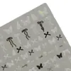 Pegatinas de Arte para Uñas Mariposa Aurora de Cristal 5D en Relieve Tridimensional Versátil Cinta Aurora Lazo Pegatinas para Uñas DIY