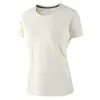 Camiseta de Verano Versátil de Hielo Fino de Manga Corta para Mujer, Top Casual Deportivo Ajustado Sin Costuras, Camisa Transpirable de Secado Rápido con Sensación Fresca