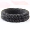 Toalla de pelo con textura tejida sin costuras, gruesa y engrosada, banda de goma para cola de caballo alta de 5,5 cm para mujer