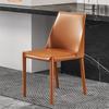 Silla de Montura para Mesa de Comedor en Isla para el Hogar, Taburete Minimalista de Diseñador, Silla de Comedor de Cuero Estilo Italiano al por Mayor, Mesa de Comedor Estilo Lujo Ligero