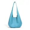 Bolsa de Ombro Única de Design Nicho Estilo Coreano 2026, Bolsa Saco de Couro Genuíno de Primeira Camada, Bolsa Tote Casual para o Dia a Dia