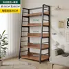 Estante de Armazenamento Aço-Madeira, Estante de Armazenamento Multicamada, Armazenamento Integrado de Parede para Sala de Estar, Estante de Livros para Livraria, Estante de Exposição de Brinquedos e Lanches