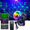 Luz LED Colorida Giratória Mini Bola Mágica de Cristal Pequena Luz Controlada por Som Luz Laser KTV Bar Doméstico Luz Estroboscópica Laser