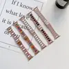 Para Apple AppleWatch7-1 Generación Tres Cepas Correa de Resina con Diamantes iWatch se Correa de Metal Disponible