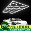 Luces Personalizadas de Panal LED para Gimnasio, Barbería, Estación de Trabajo, Luces Hexagonales de 14 Agujeros, Impermeables al por Mayor para Garaje de Lavado de Autos