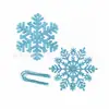 Decoração de Natal Flocos de Neve Decorações para Árvore de Natal Pendentes para Programa de Local Acessórios para Cena de Neve Escovada Flocos de Neve