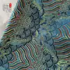 Tecido Jacquard Brocado com Padrão Ondulado, Tecido de Seda Estilo Antigo, Materiais DIY para Qipao e Roupa Tang, Multicolor