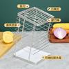 Soporte Inclinado para Cuchillos de Acero Plano Inoxidable 304 para Cocina con Bloque de Cuchillos Inclinado con Drenaje para Almacenamiento de Cuchillos y Tijeras de Cocina